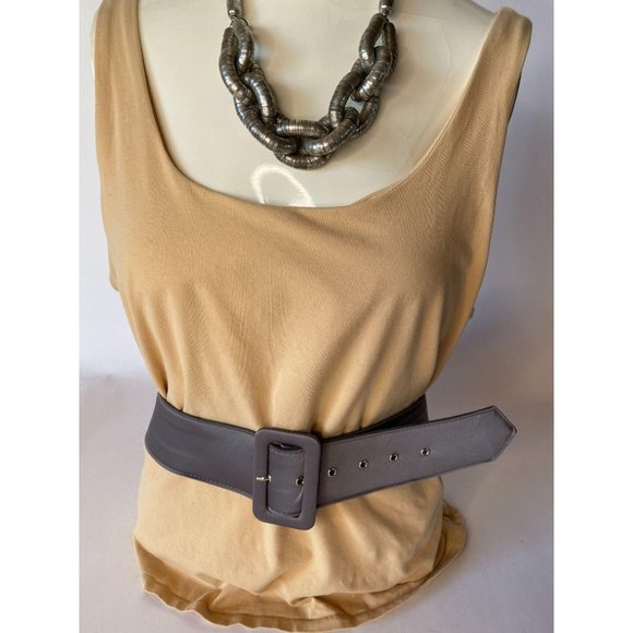 Pewter Colored Wide Belt